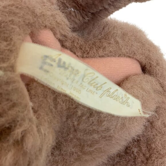 Vintage Anna Club Plush Pig Hand Puppet 1990 Soft Brown Piglet Toy Pretend USA - Picture 7 of 7